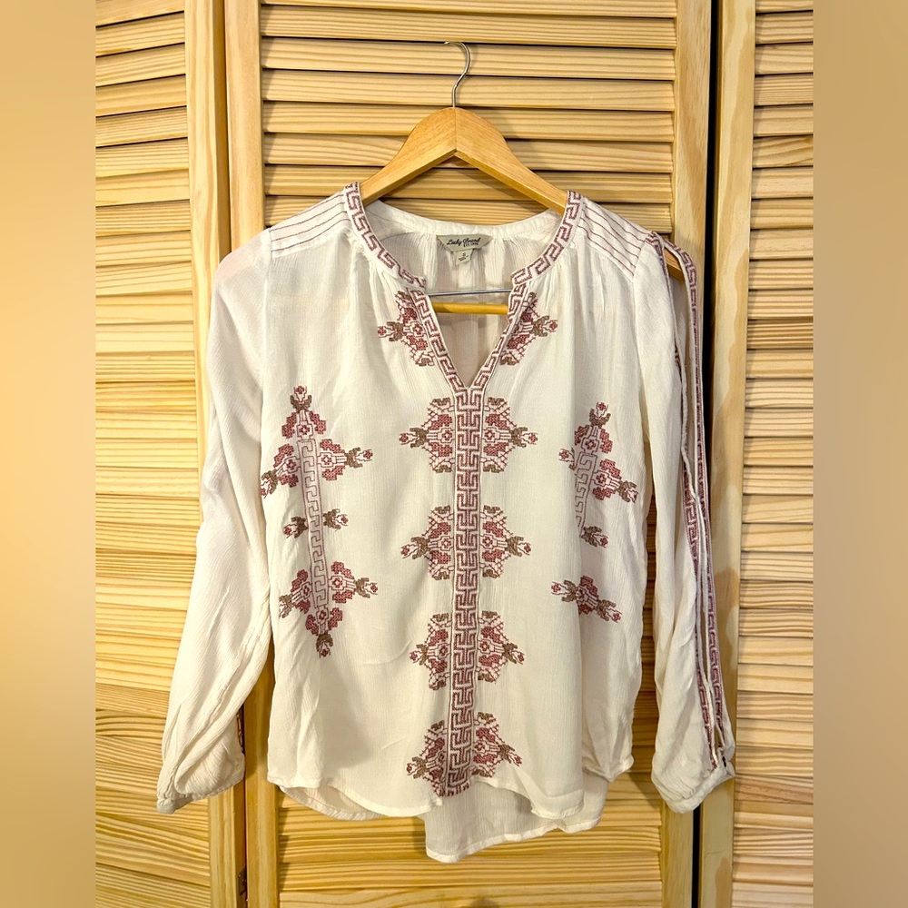 Lucky brand women’s boho cowgirl shirt size sm